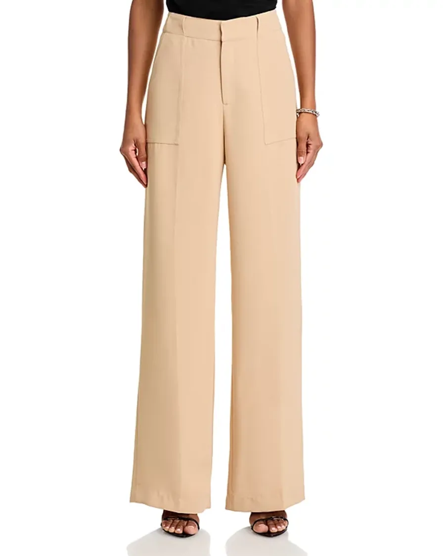 Side Slit Pockets Wide Leg Pants