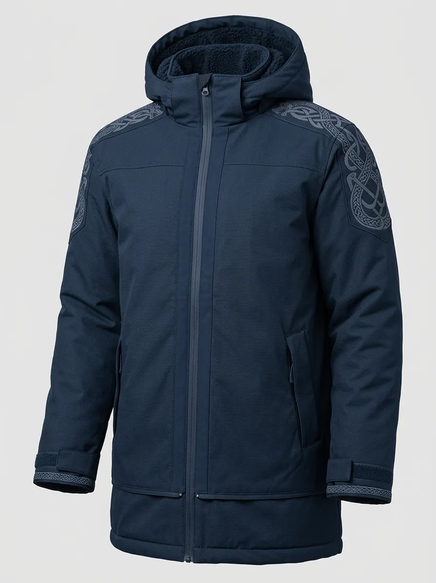 Men's Knotwork Hooded Winter Parka