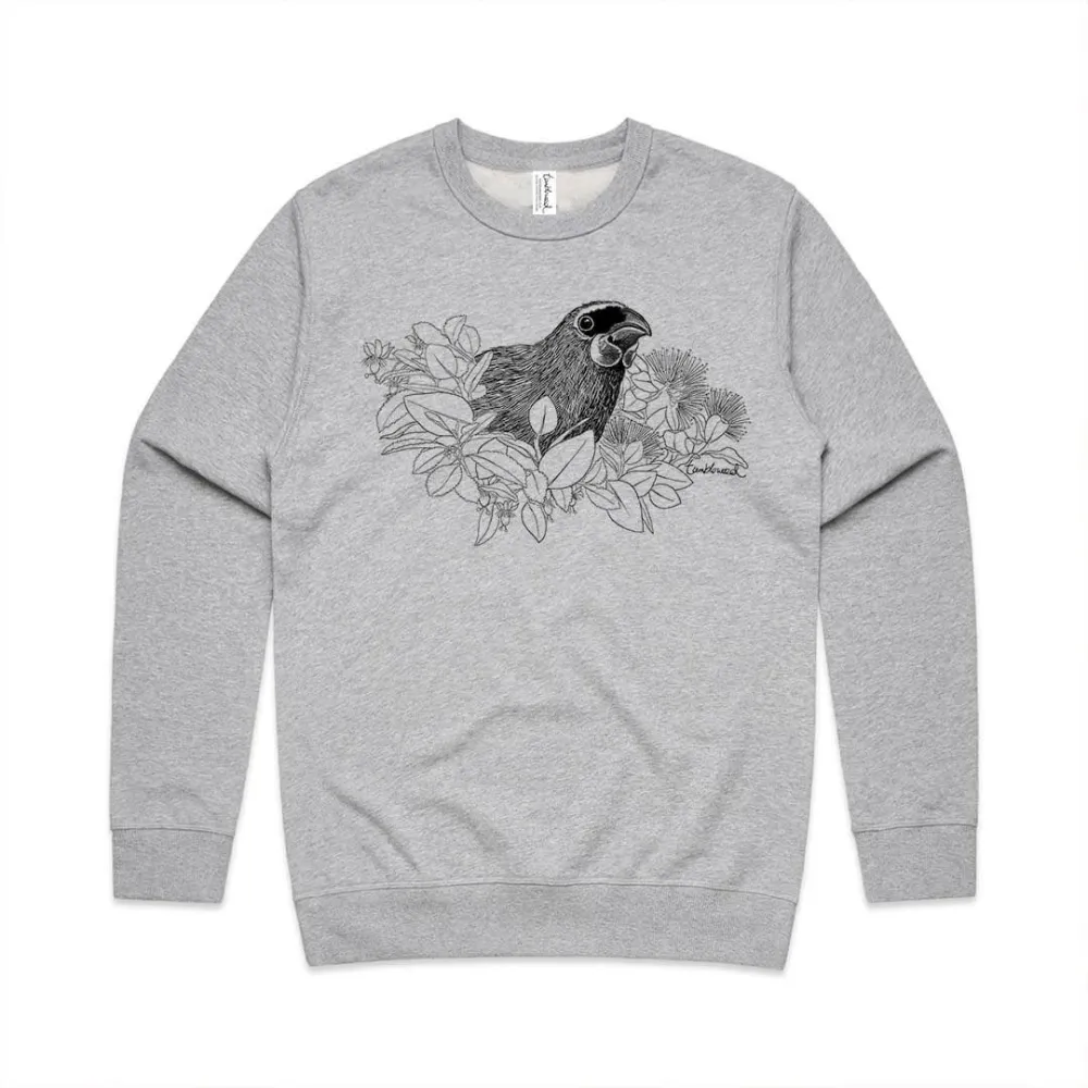 Simple bird and plant pattern versatile casual sports shirt