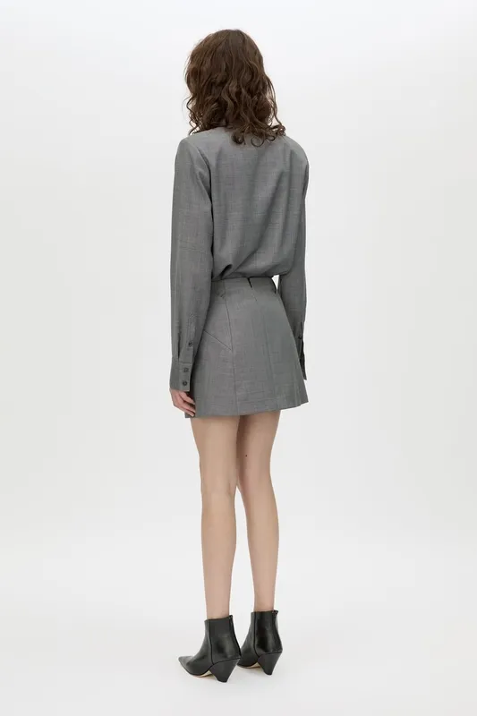 Charcoal Clean Button Shirt