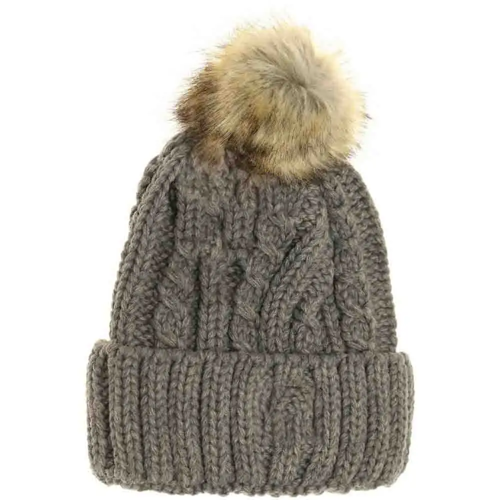 Ribbed Pom Beanie