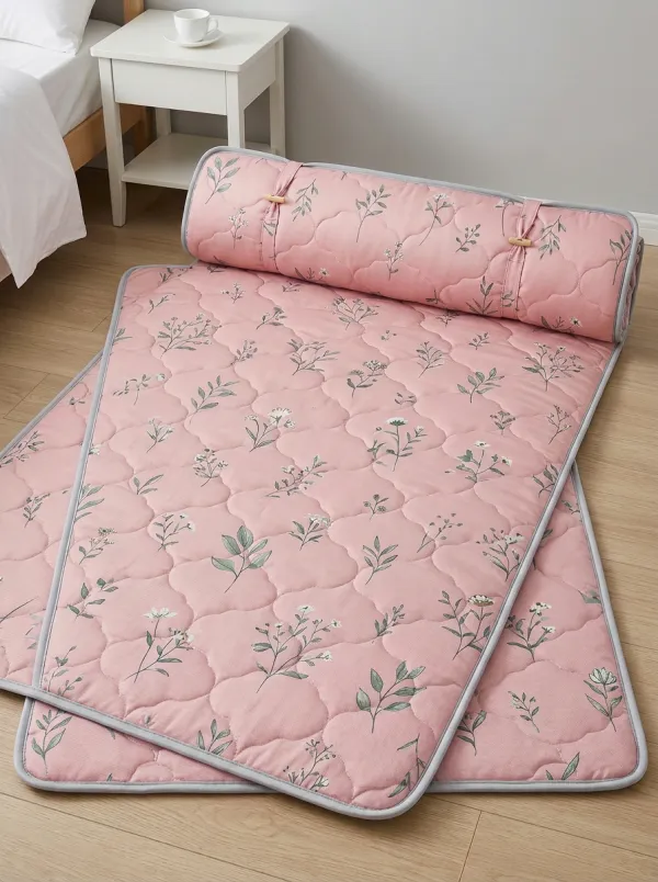 Sage Green Botanical Floral Pattern Cooling Mat