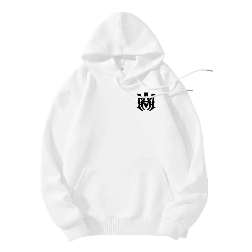 Monogram Detailed Black Hoodie For Urban Fashion