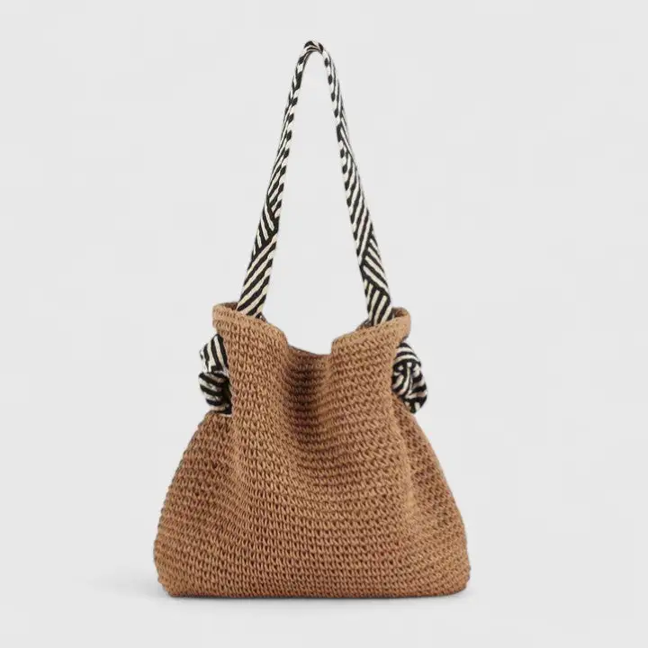 Woven Straw Handbag
