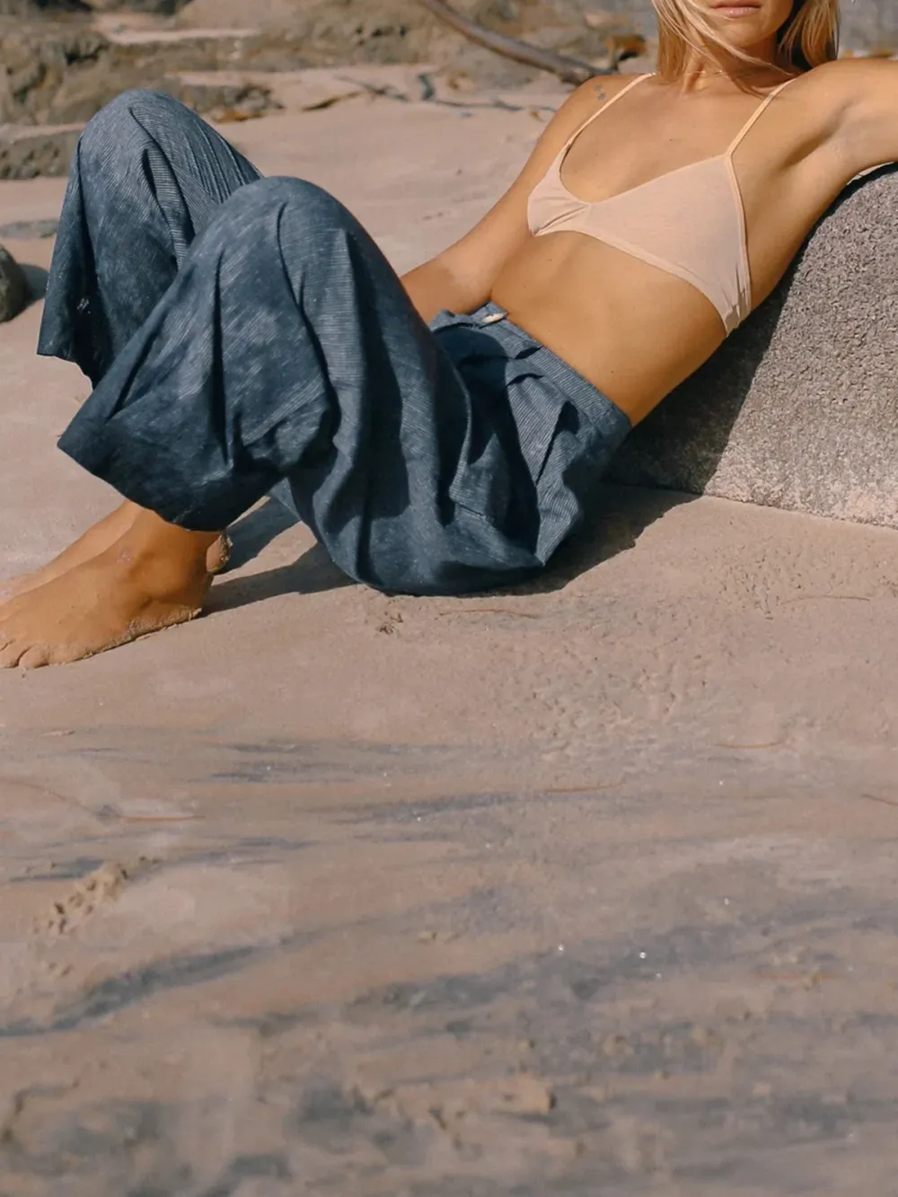 Casual Style Pant Navy Pinstripe Navy