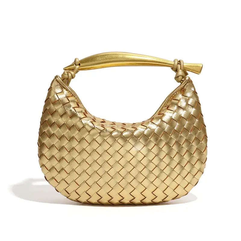 Handwoven Solid Dumpling Bag Casual Tote