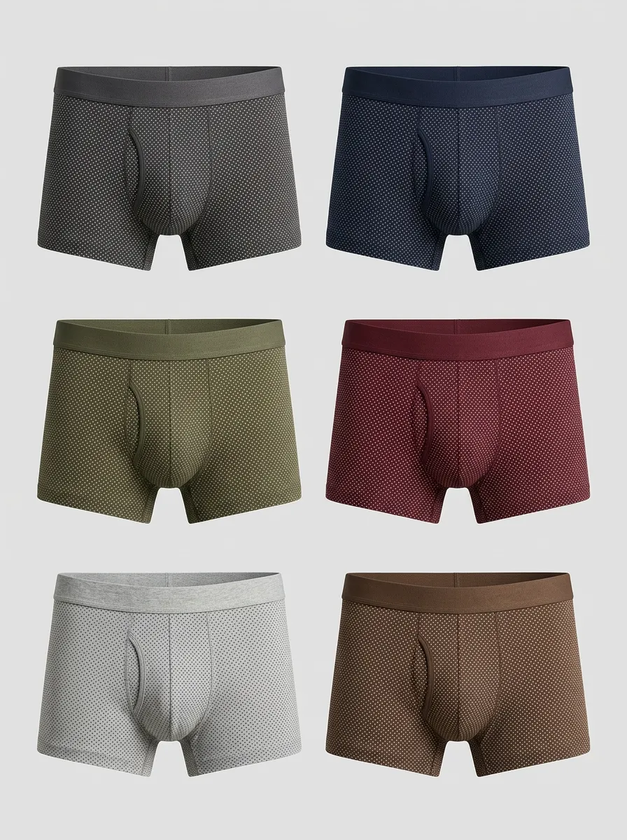 Men's Earth-Tone Polka Dot Boxer Briefs Multi-Pack