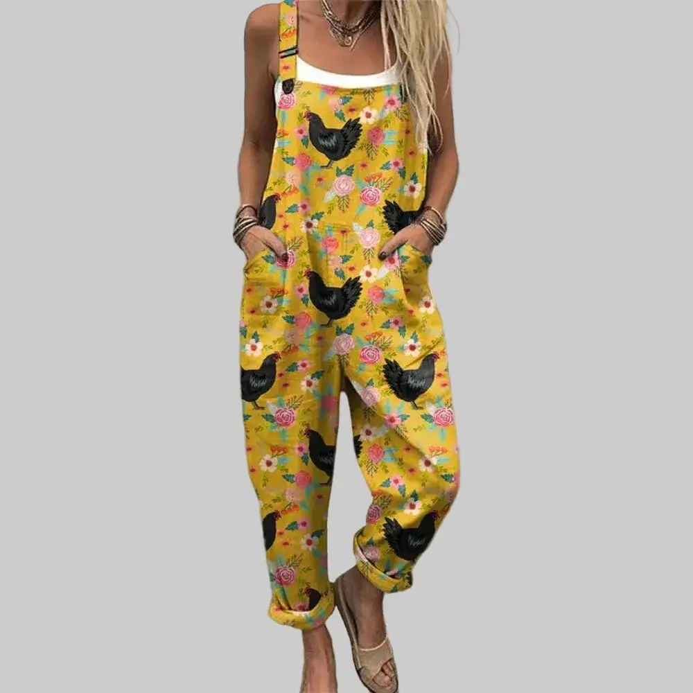Structured Printed Relaxed Jumpsuit