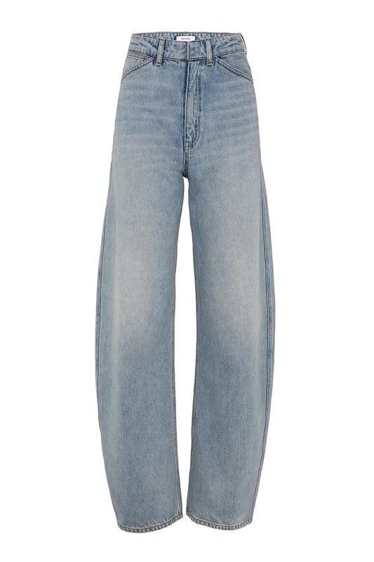 Vintage Blue High-Rise Bow Leg Jeans