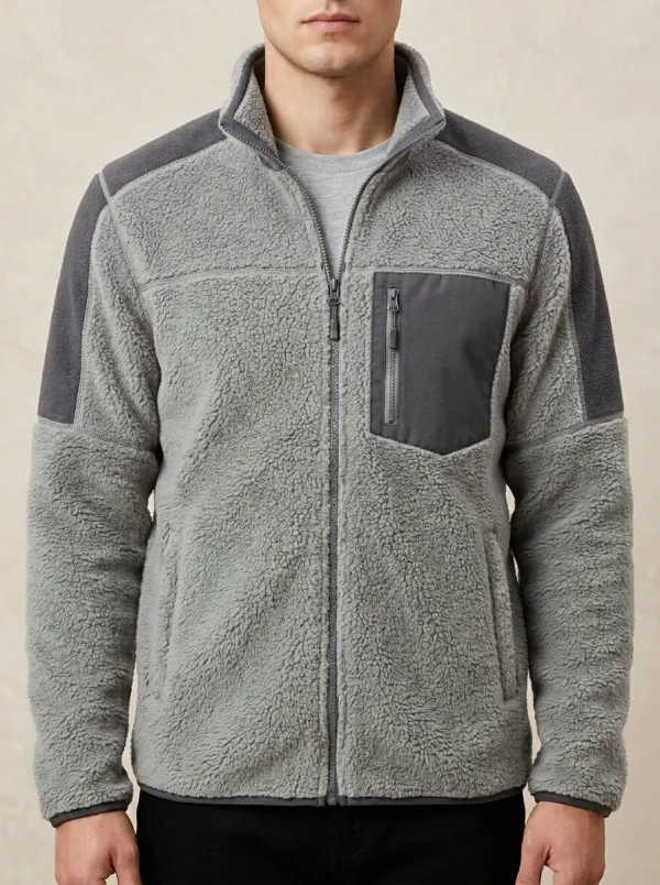 Hiking Sherpa Fleece Zip Collar Jacket