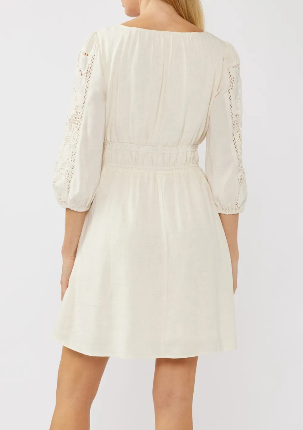 Tied Waist V-Neck Dress