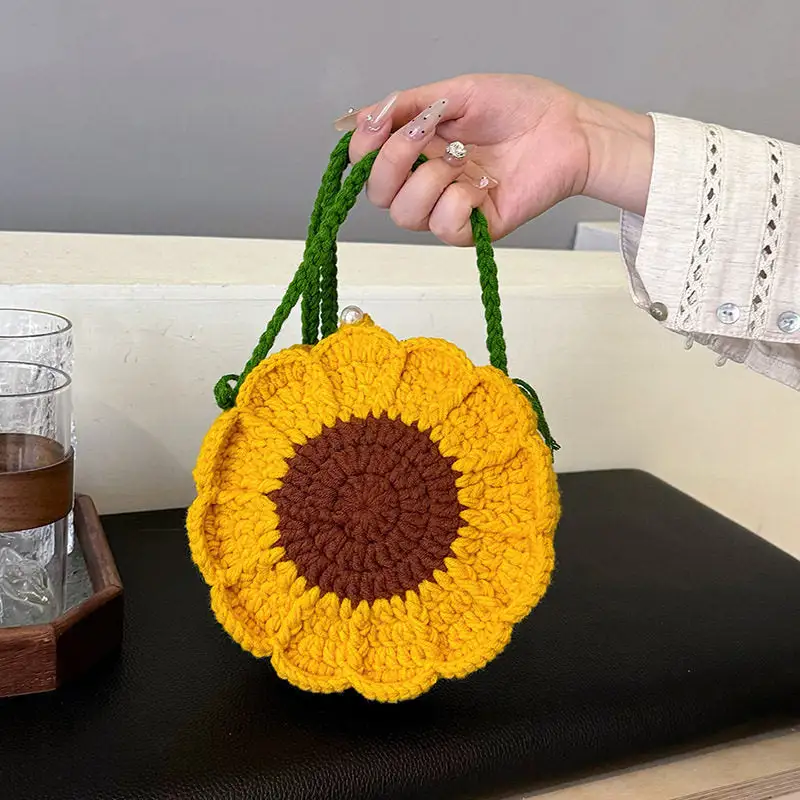 Floral Crochet Casual Shoulder Bag