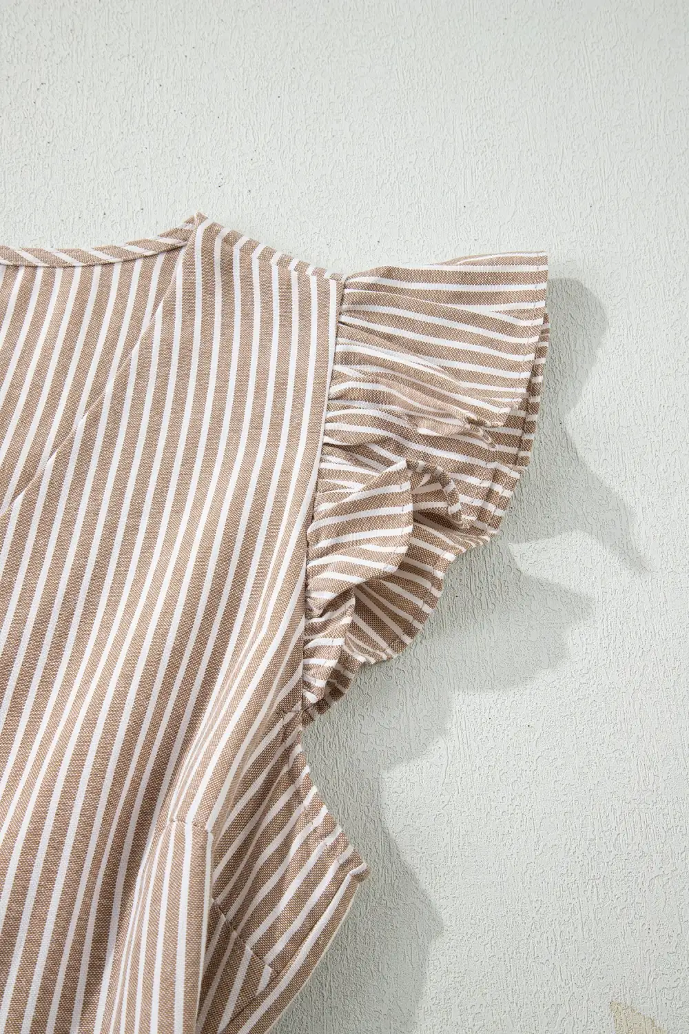 Striped Button Front Slit Maxi Dress
