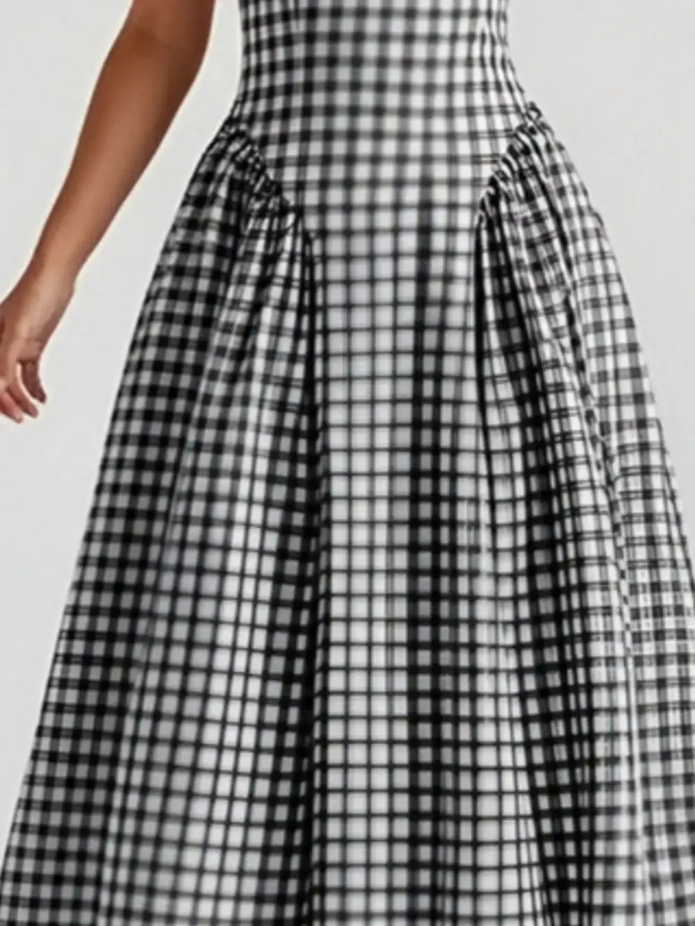Full Size Square Neckline Midi Dress Plus Size