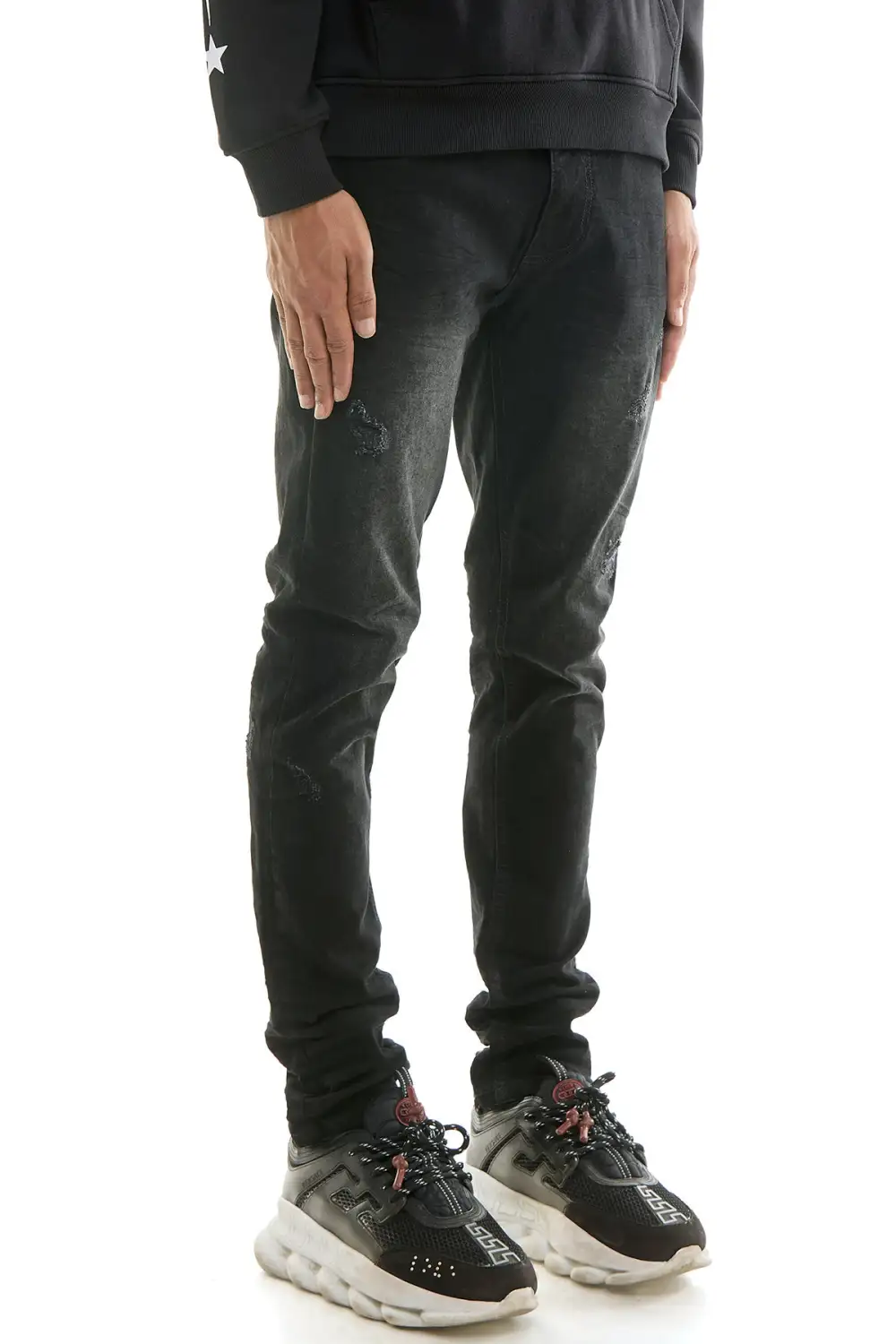 Men's Streetwear Skinny Distressed Stretch Jeans