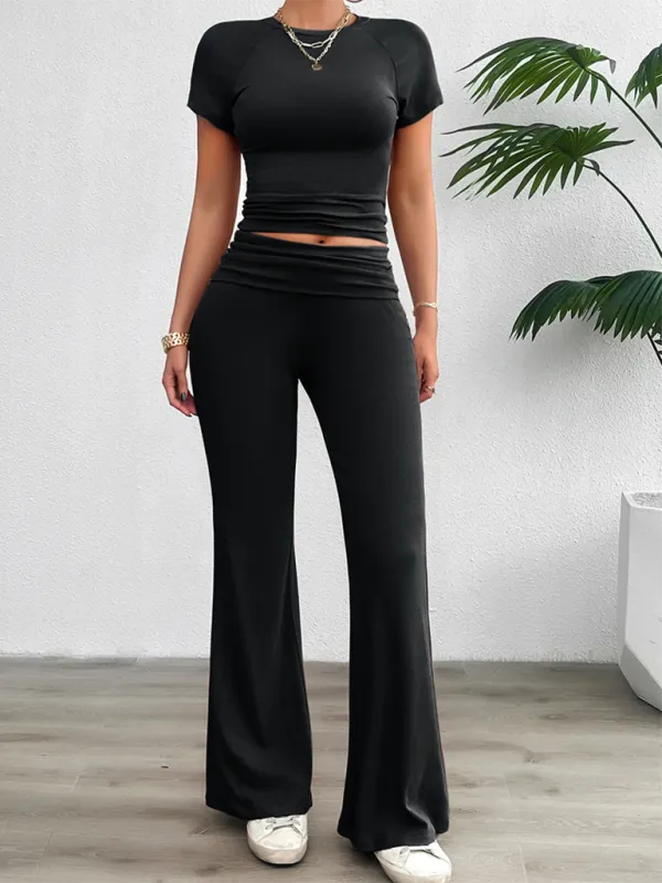 Clean Slim Fit Short Sleeve Long Shorts