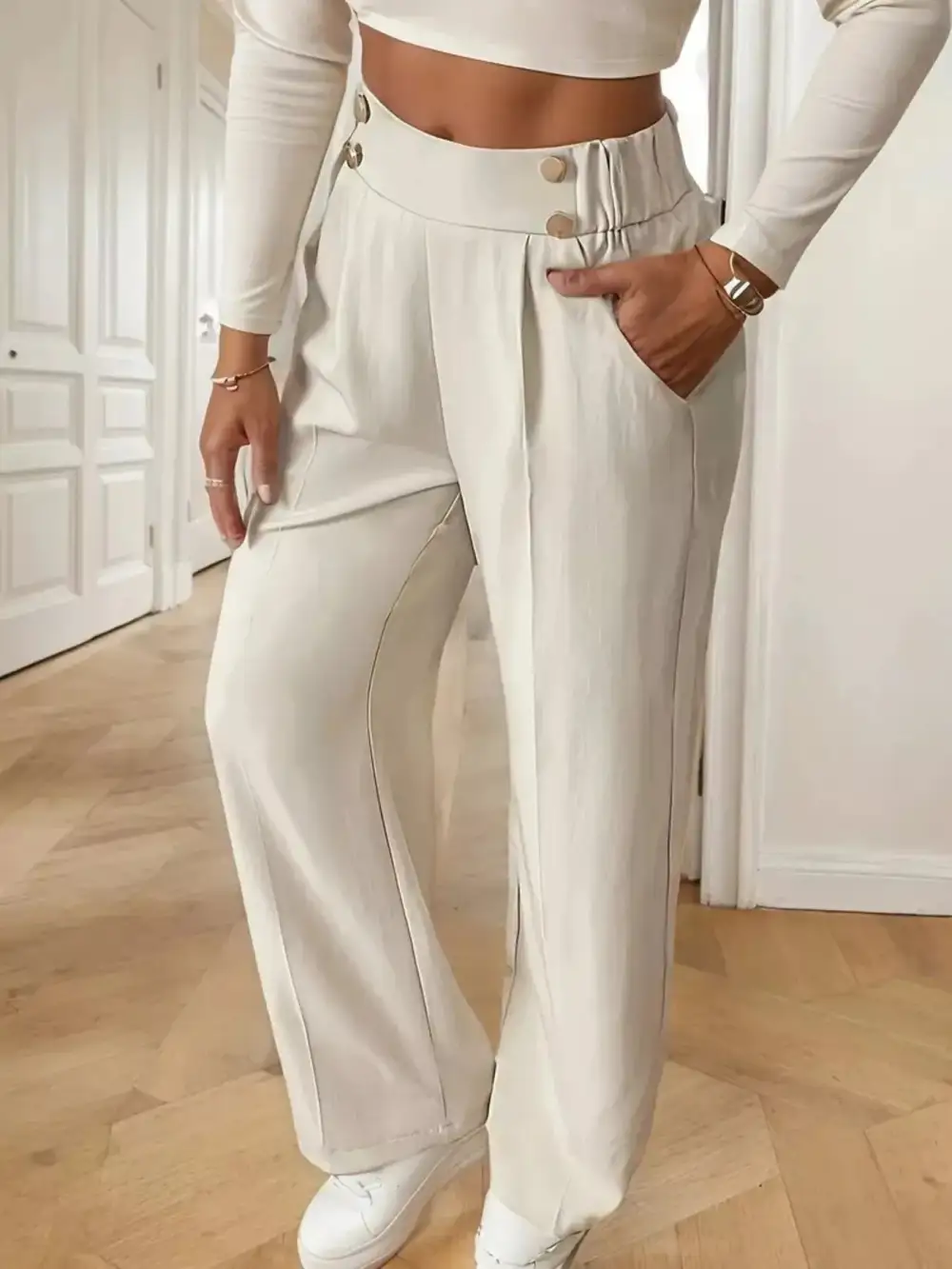 Full Size High Waisted Wide Leg Pants Plus Size