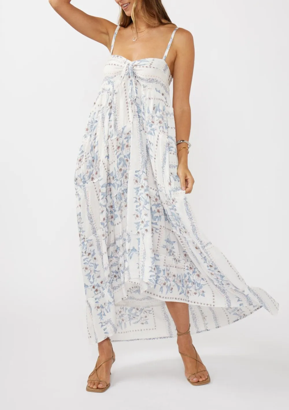 Tie Front Maxi Cami Dress