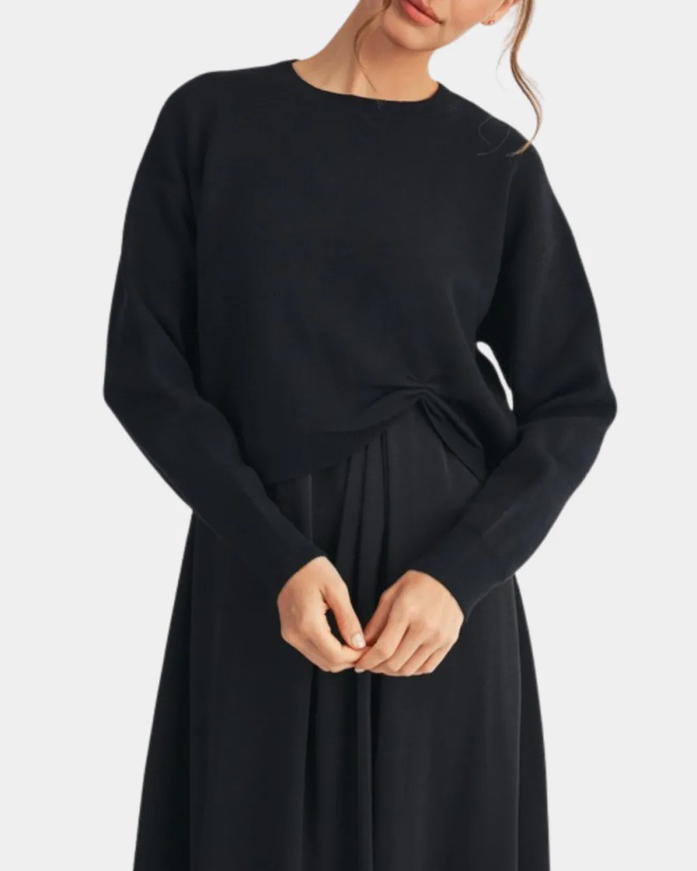 Gathered Side Sweater