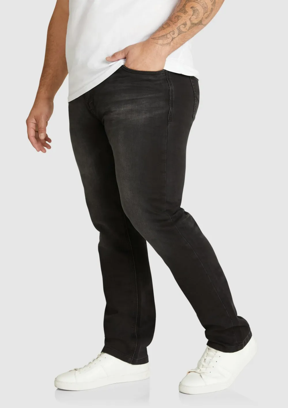 Black Regular Stretch Jeans