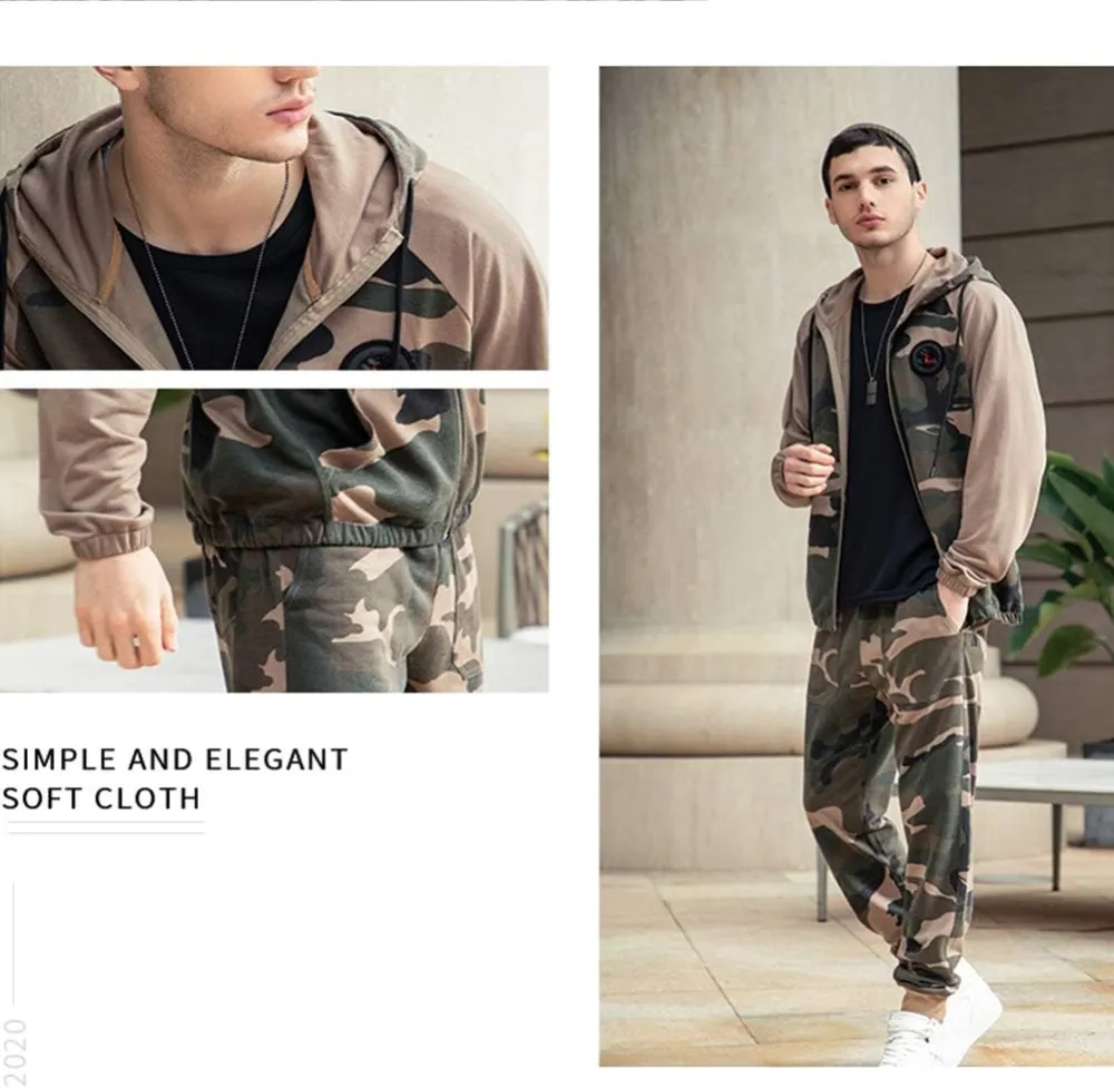 Casual Comfy Camo Suits for Men