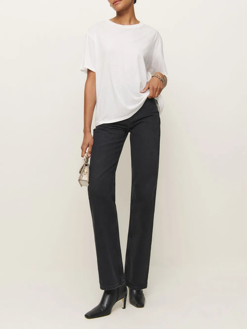 Relaxed Fit Cotton Crew Neck Tee