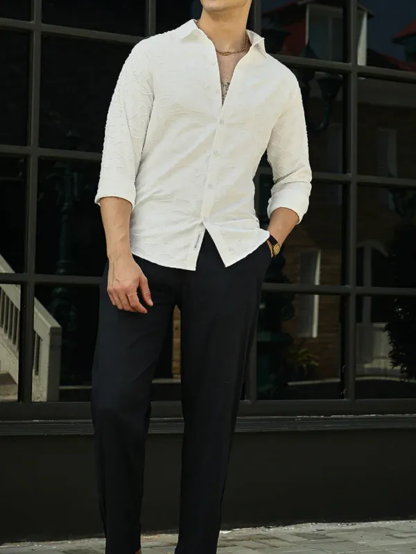White Full Sleeve Casual Style Shirt