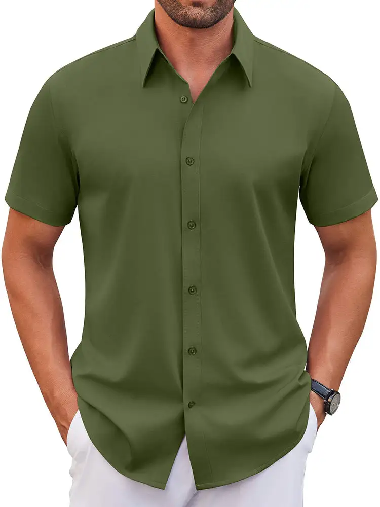 Casual Wrinkle Free Button Down Dress Shirt