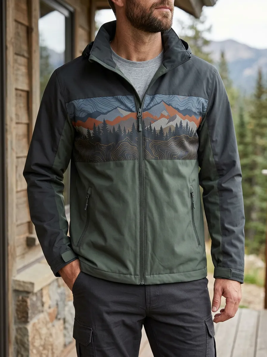 Men's Outdoor Adventure Mountain Forest Rugged Trail Jacket