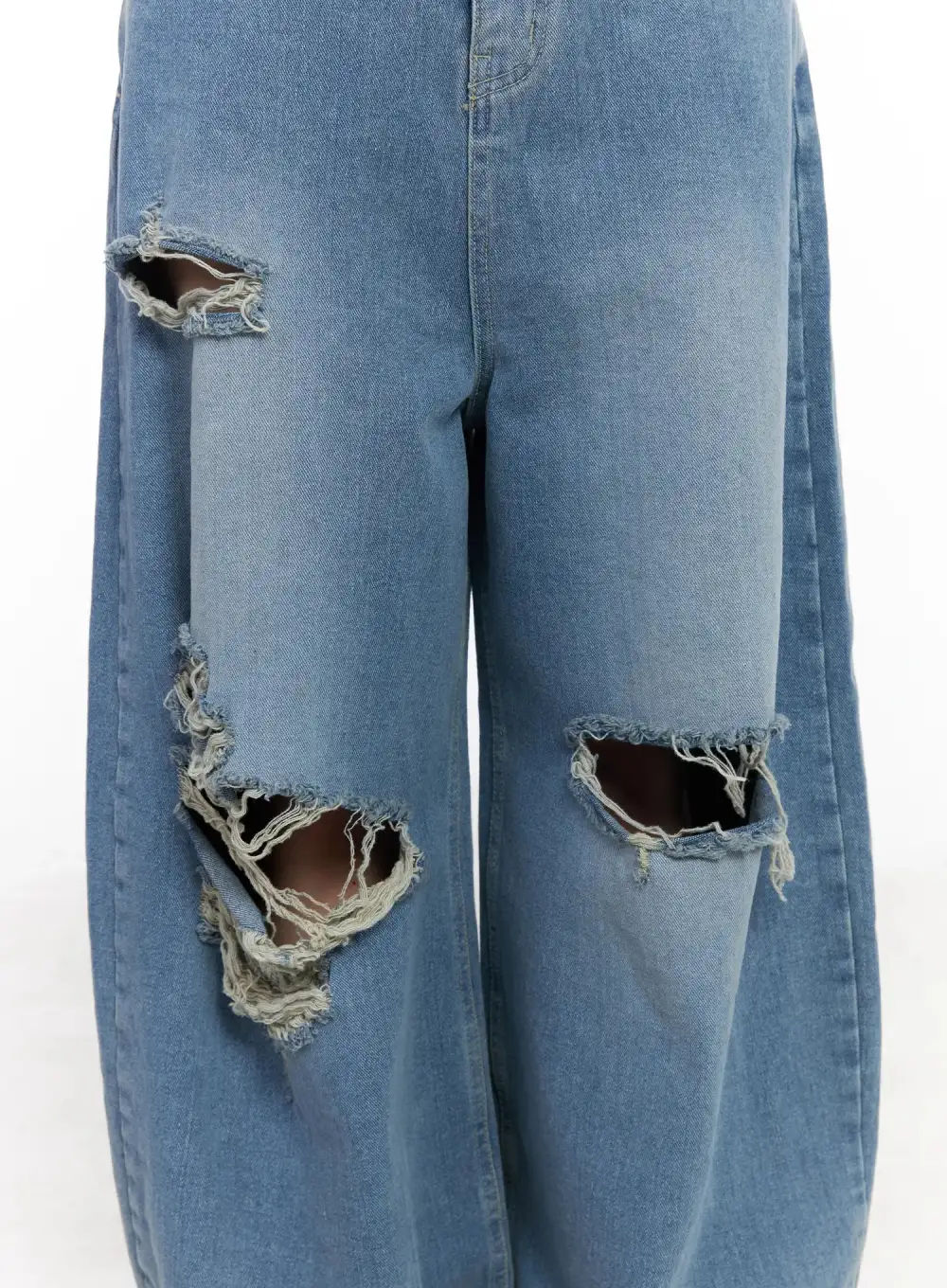 Ripped Wide Leg Jeans
