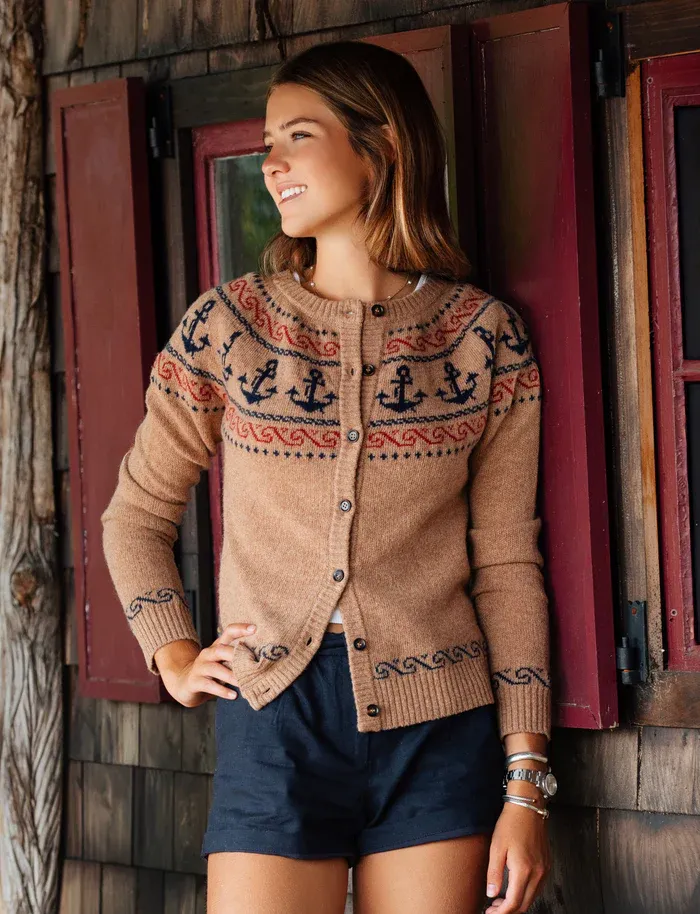 Women's Casual Round Neck Jacquard Sweater/Cardigan🎃Fitted Knit Pullover for Fall & Winter