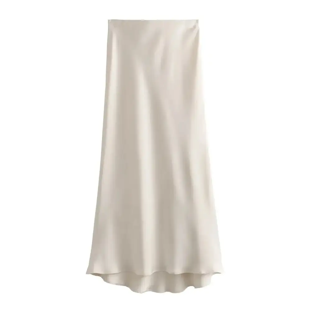 Everyday Satin Pencil High Waist Skirt