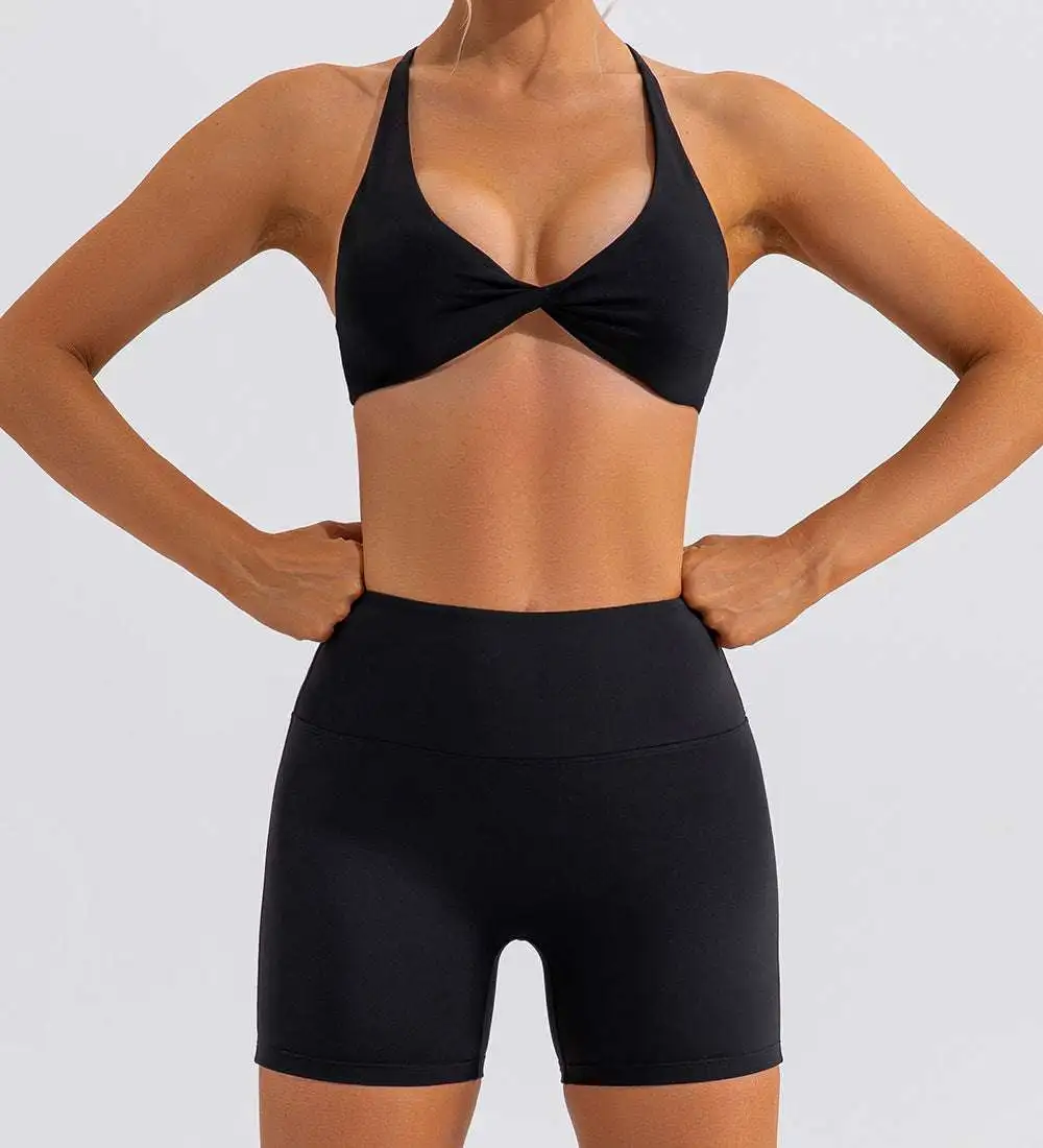 Quick-Dry Sleeveless Bra and Shorts Active Set