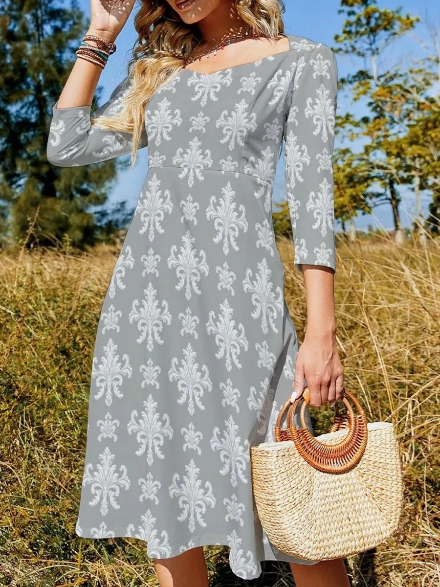 Vintage Sweetheart Long Sleeve Dress