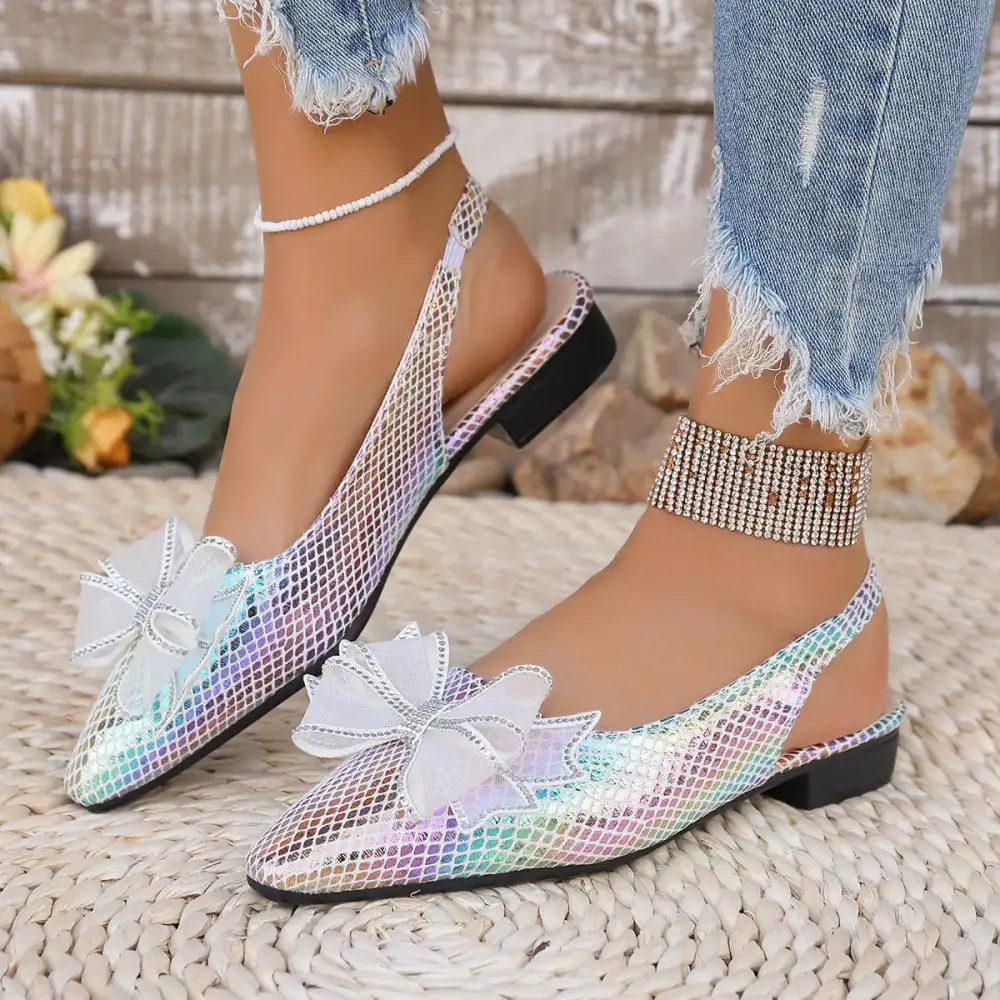 Soft Point Toe Block Heels Sandals