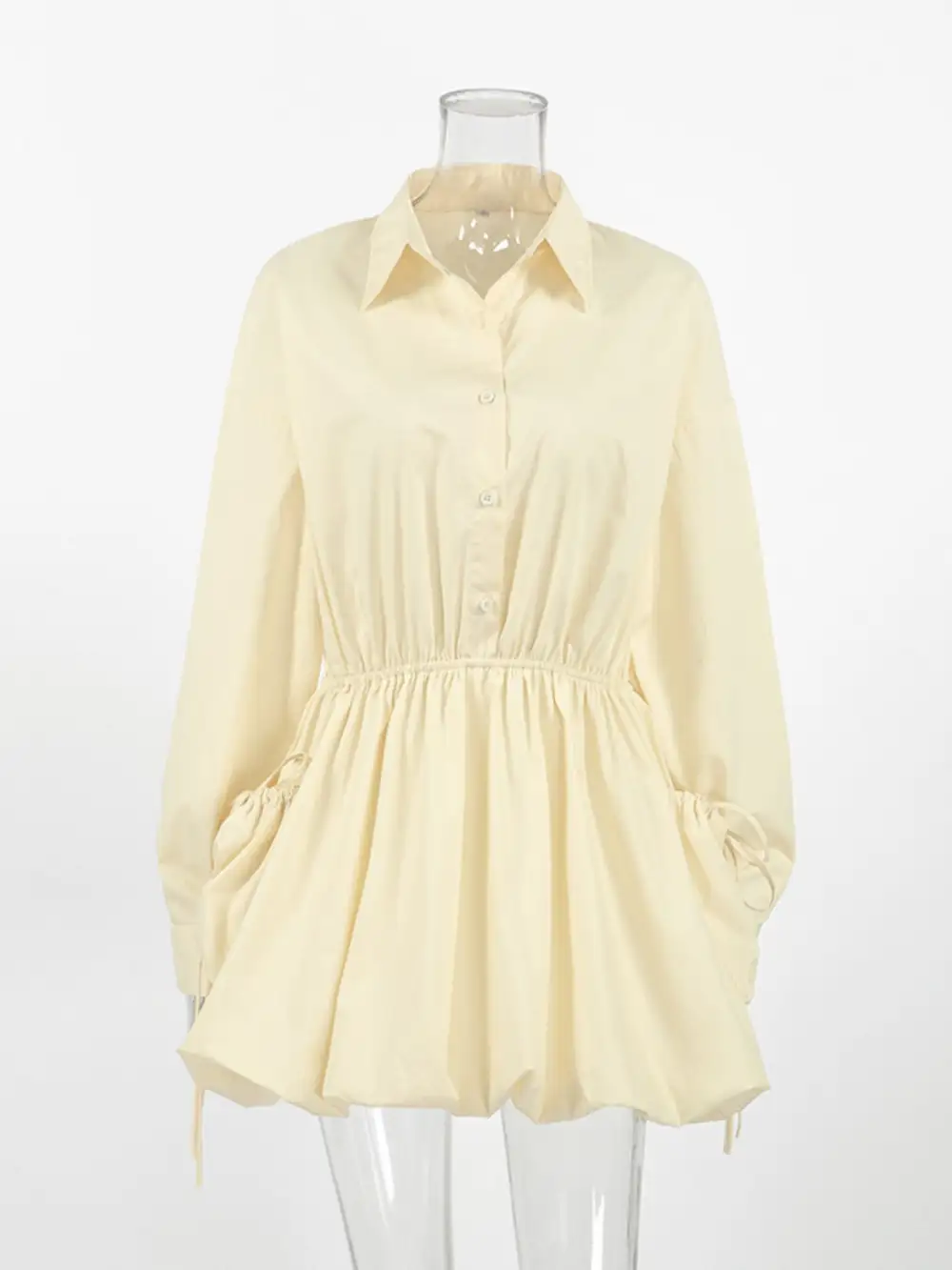 Polished Detail Button Front Dress