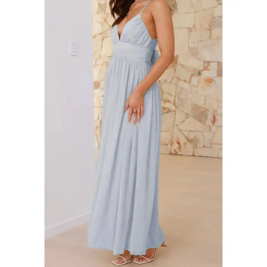 Ruched V Neck Cami Dress
