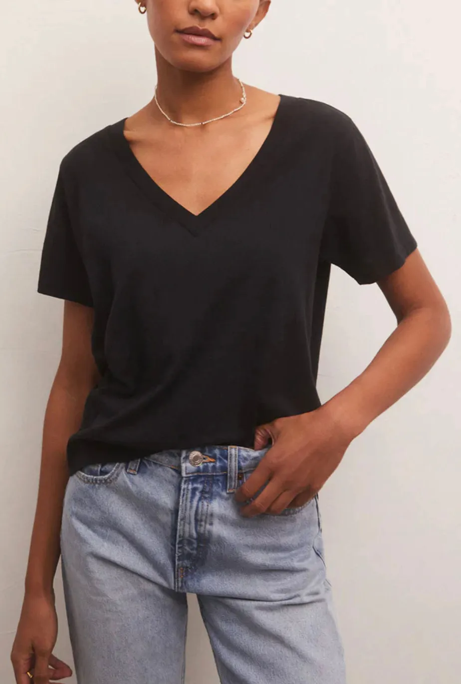 Modern V Neck Relaxed Tee