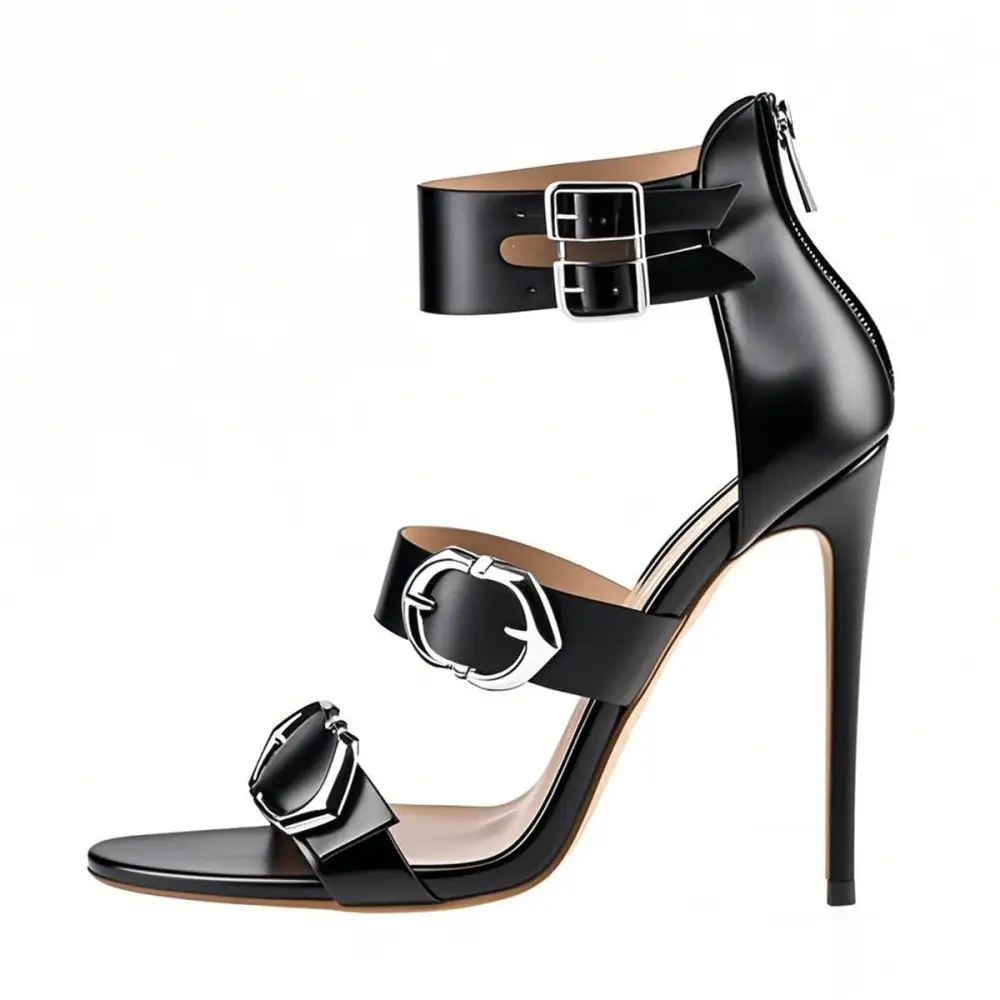 Ankle Strap Buckle Band Stiletto Sandals