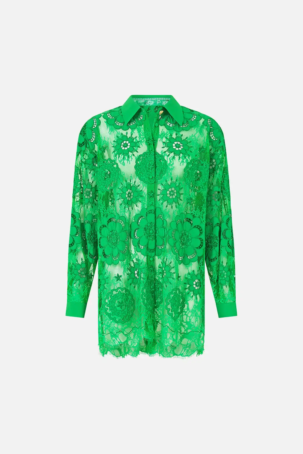 Printed Stepped Hem Shirt