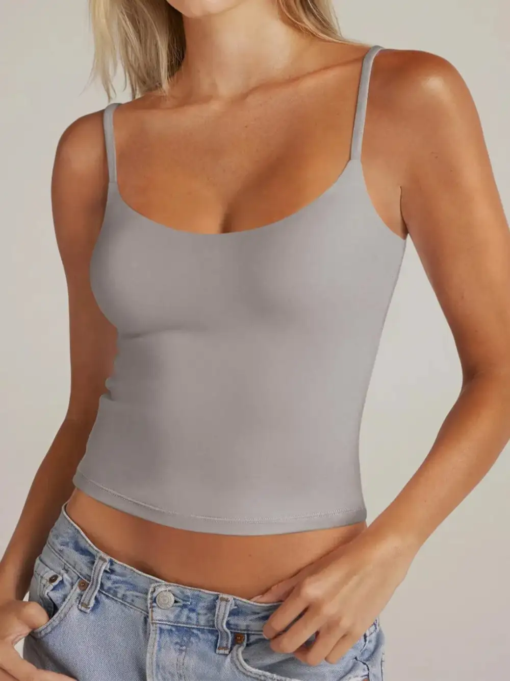 Scoop Neck Cami Polyester Blend