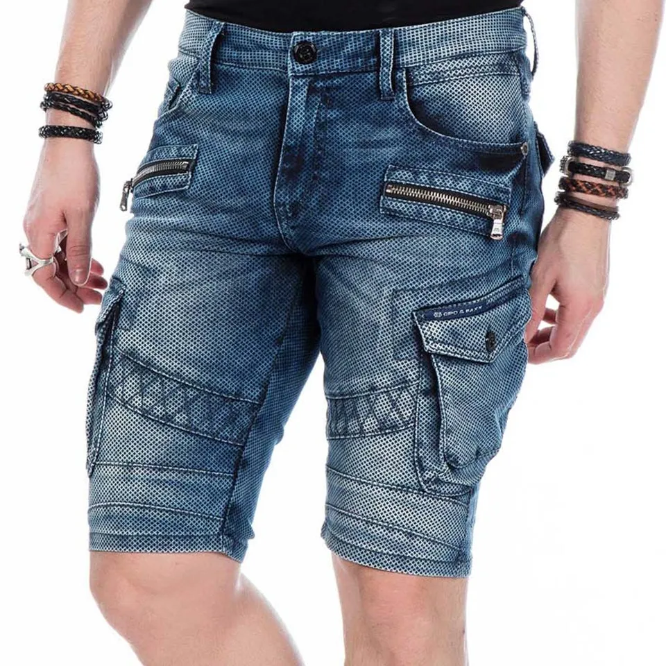 Cargo Pocket Side Pocket Denim Shorts