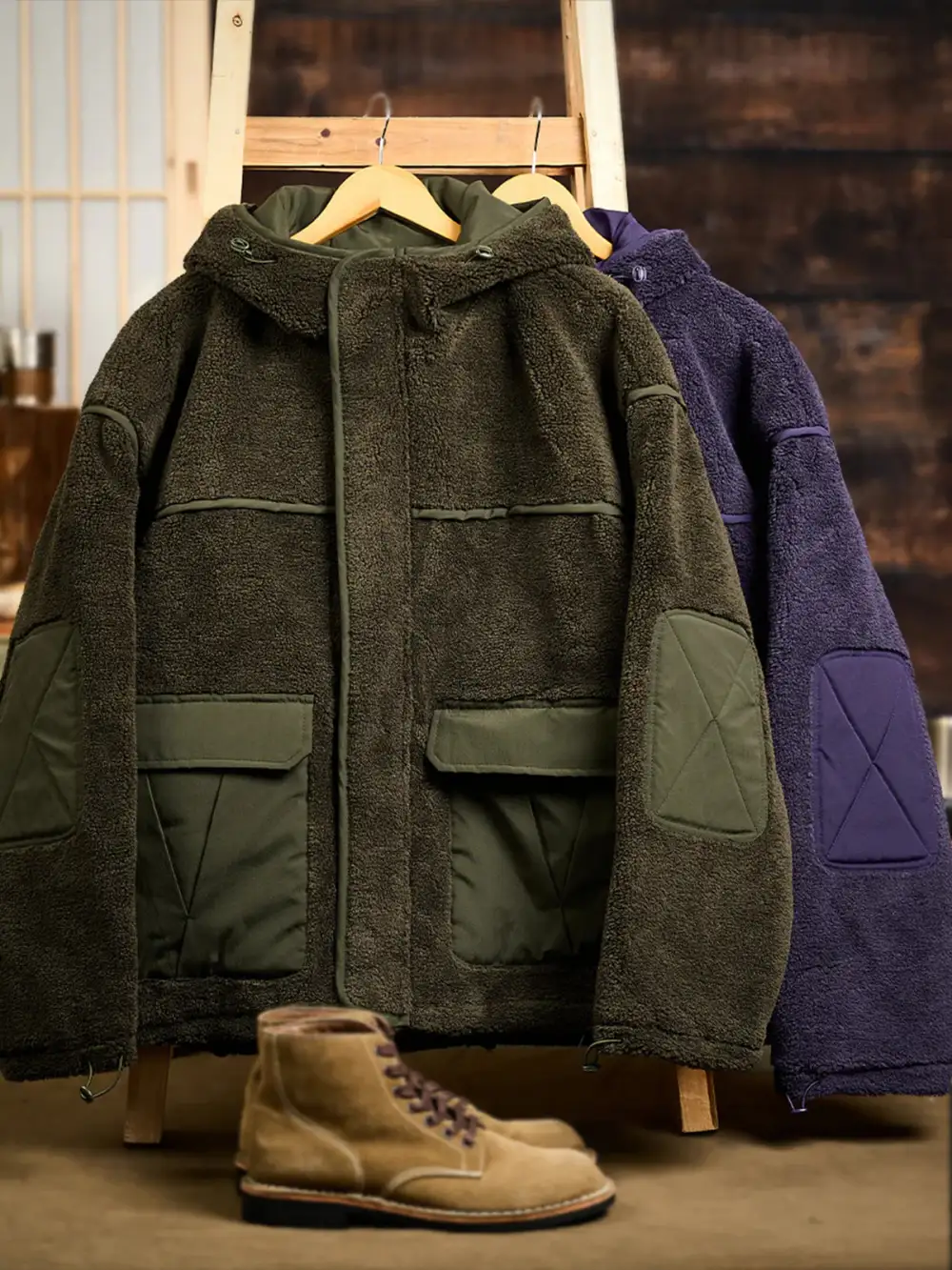 Men's Quilted Fleece Lined Casual Jacket