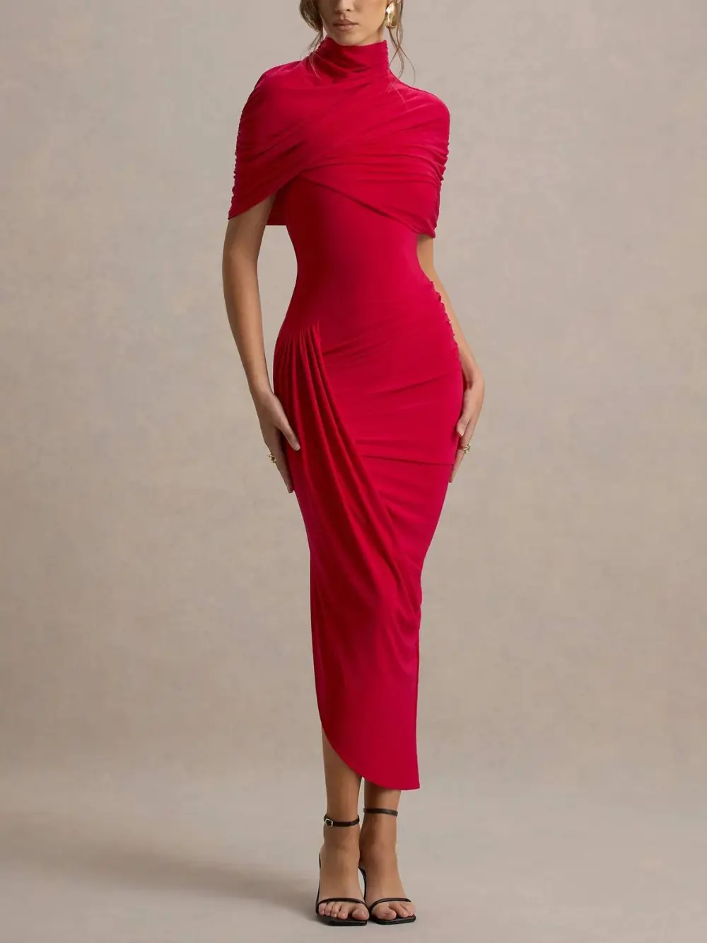 Tailored Irregular Hem Midi Dress