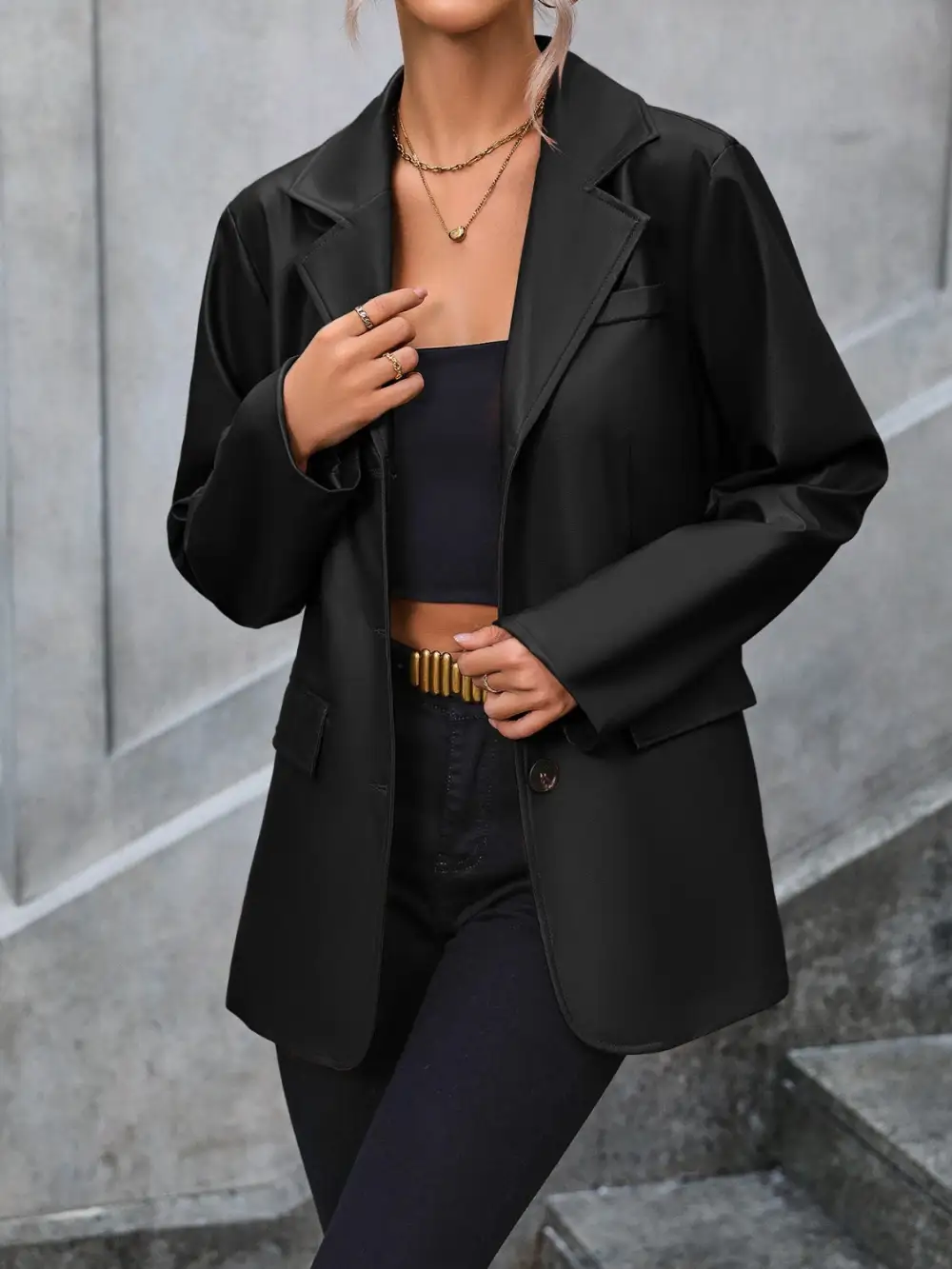Refined Button-Up Blazer