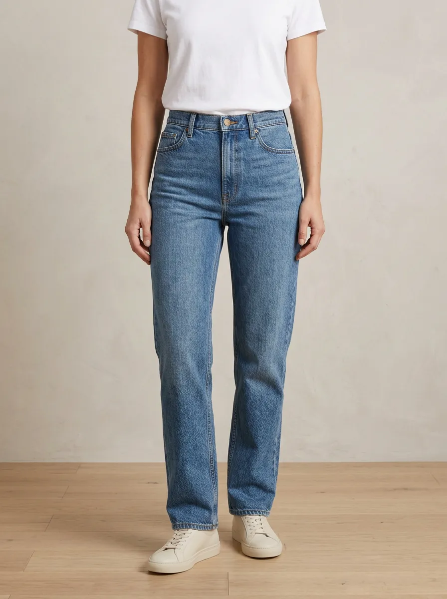 Modern High-Rise Denim Jeans