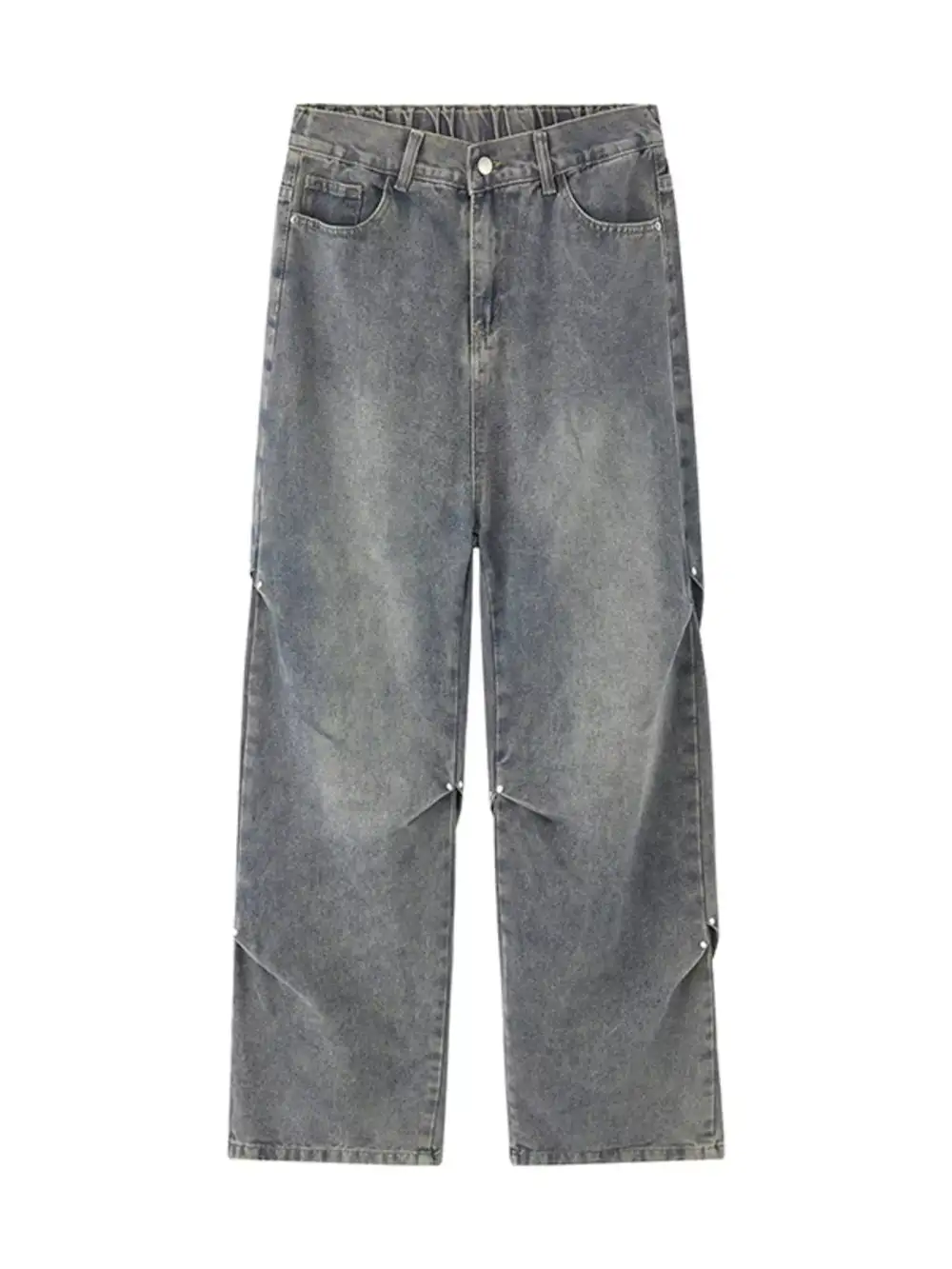 Classic Vintage-Wash Vintage Washed Wide-Leg Denim Jeans