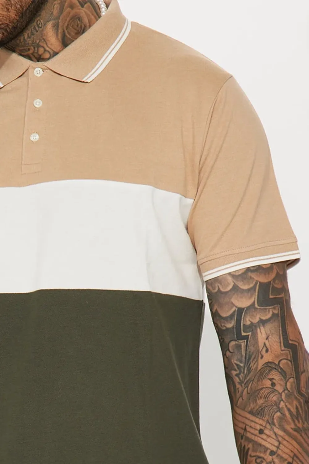 Color Block Short Sleeve Polo - Multi Color