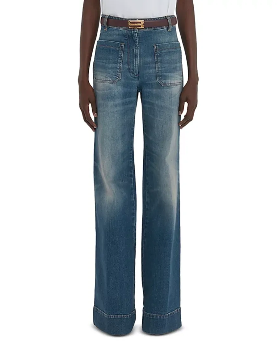 High Rise Wide Leg Jeans in Indigo