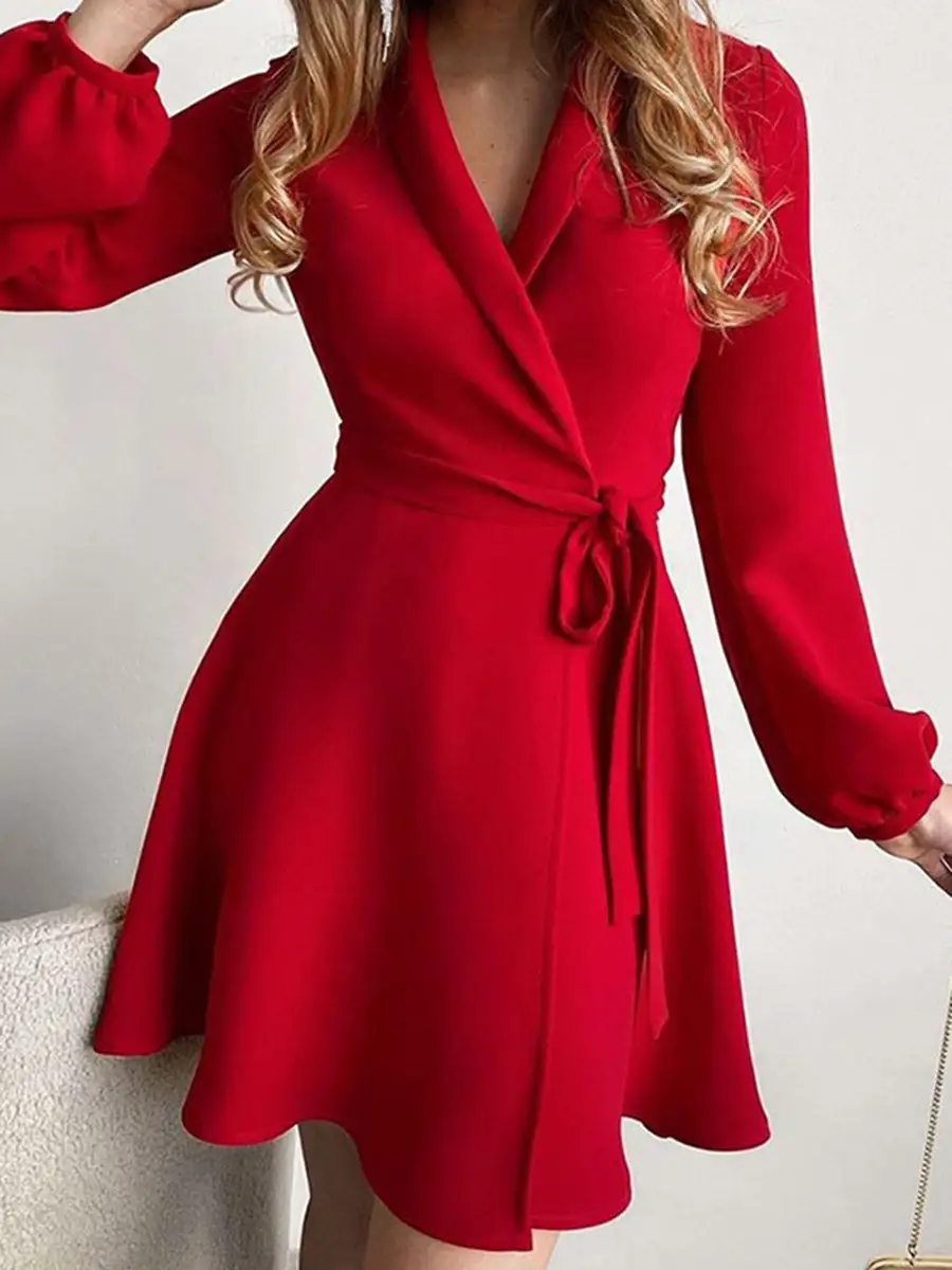 Refined High Waisted Long Sleeve Contrast Color Flower Print Split Joint Tied